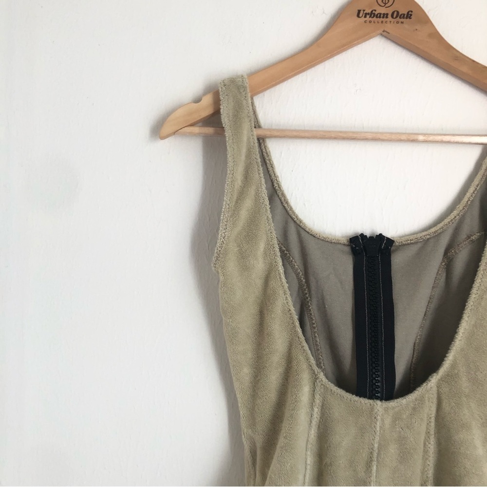 Lisa Marie Fernandez size II (4-6) Beige Terrycloth Zip Front One Piece Swimsuit - Picture 5 of 11